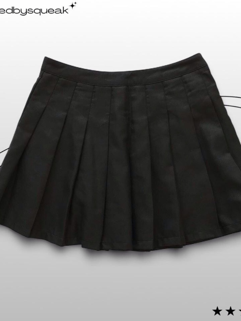 Forever 21 Black Pleated Mini Skirt Medium Goth Preppy Dark Academia Indie